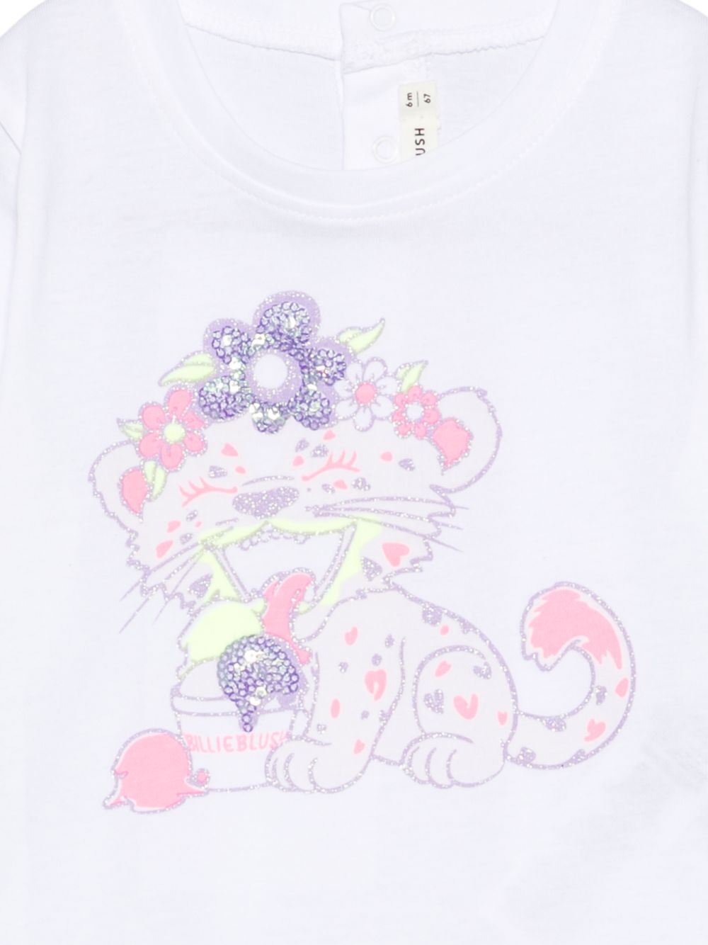 T-shirt in cotone con stampa grafica U21778 10P BILLIE BLUSH KIDS 