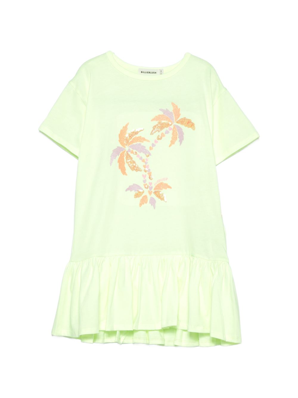 Abito in cotone con paillettes U21834 552 BILLIE BLUSH KIDS 