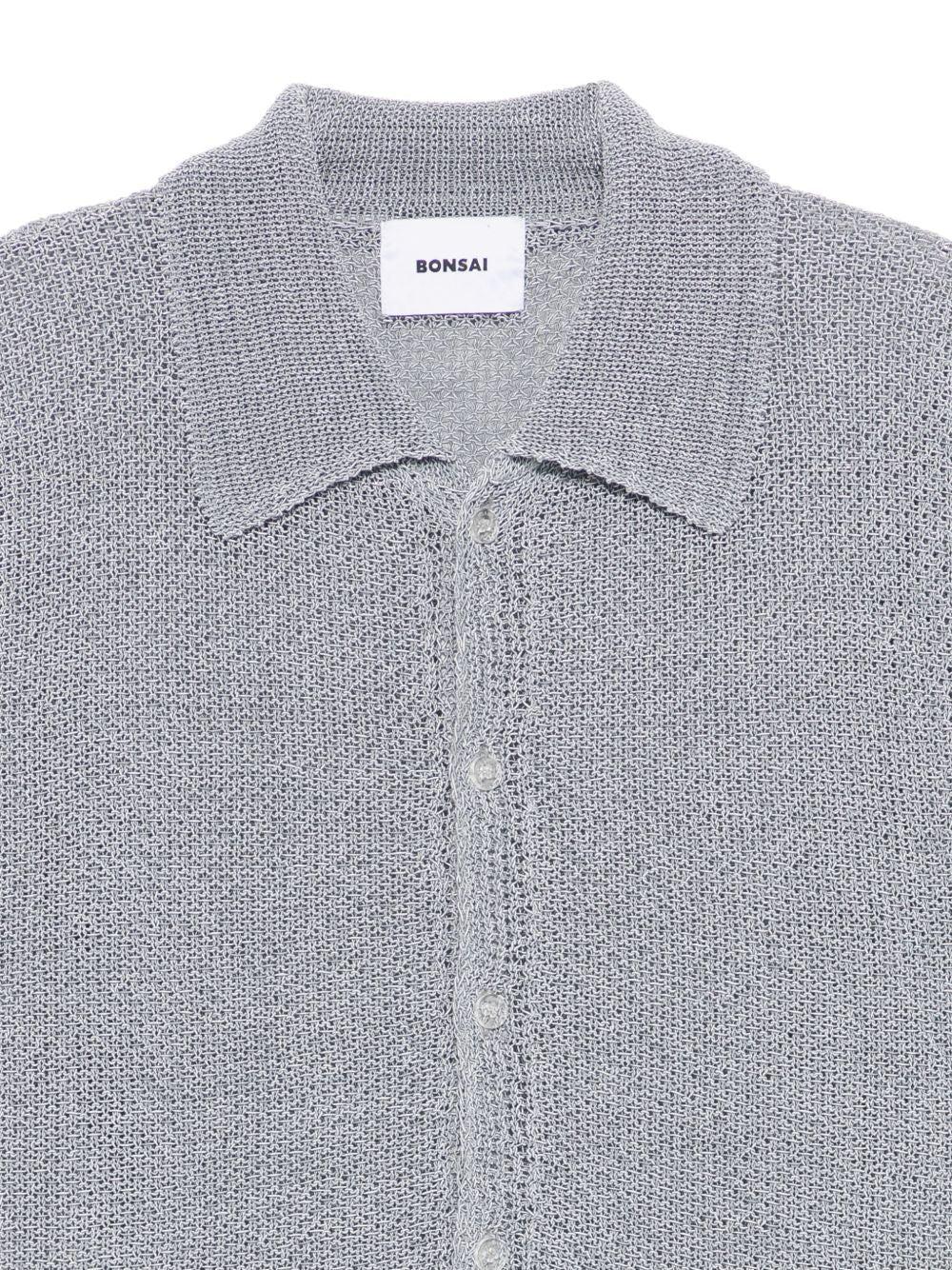 Camicia in maglia con maniche corte KN004 GREY BONSAI 