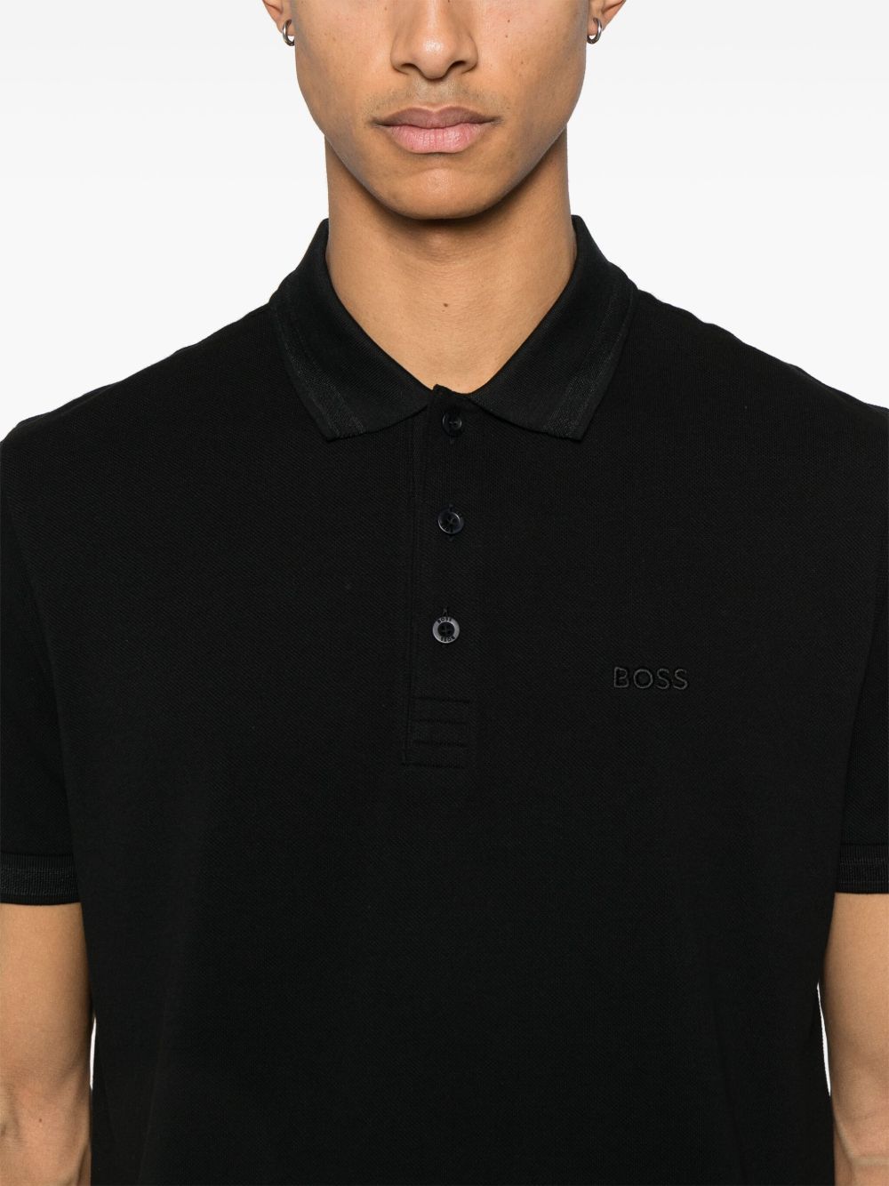 Polo con placca bottoni 50469055 009 BOSS 