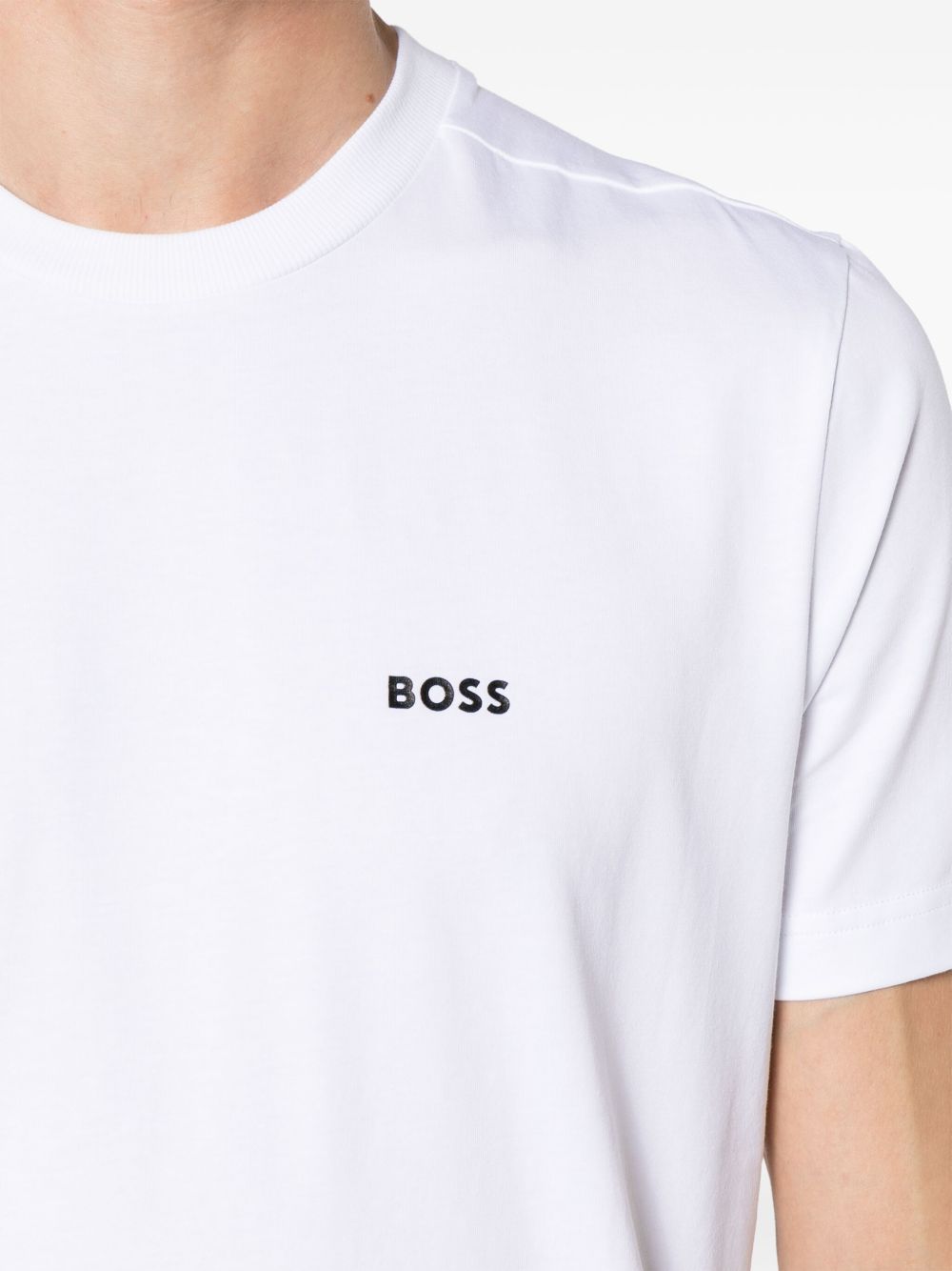 T-shirt in cotone girocollo 50506373 100 BOSS 