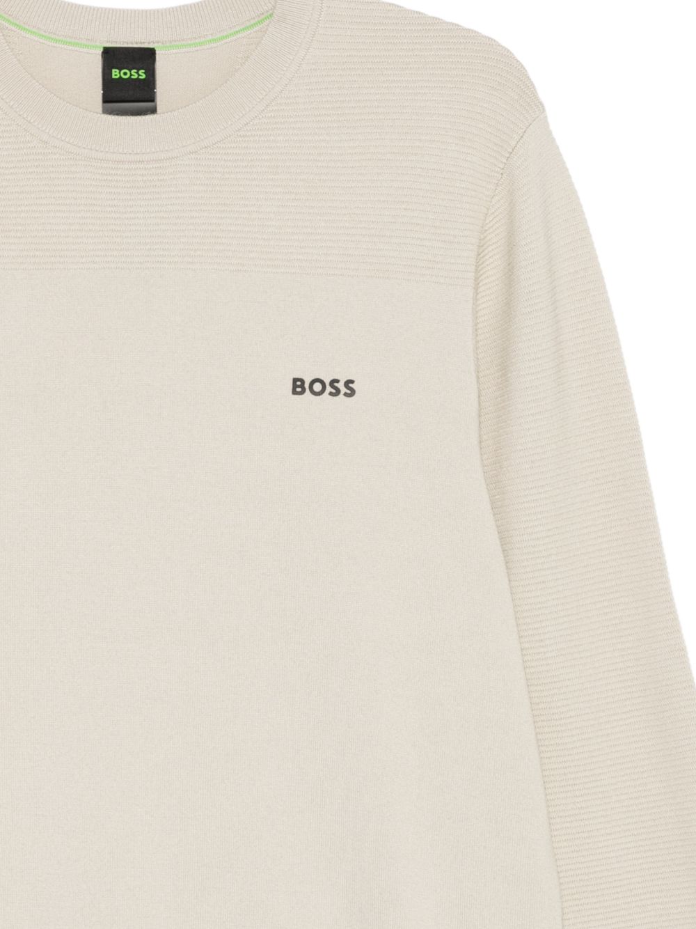 Pullover girocollo con pannelli texture 50547507 272 BOSS 