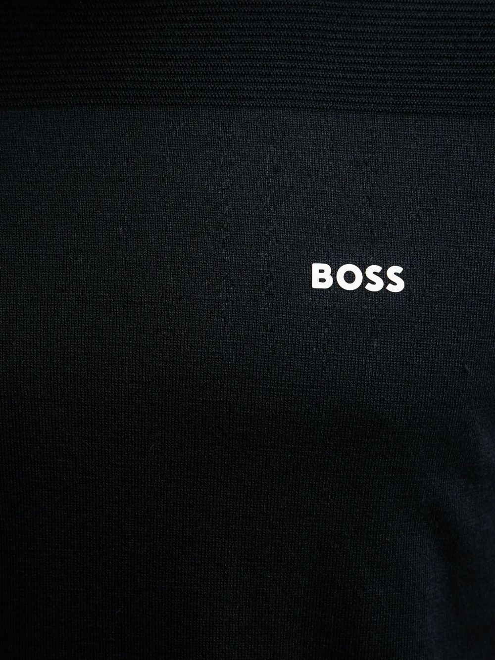Pullover girocollo con pannelli texture 50547507 402 BOSS 