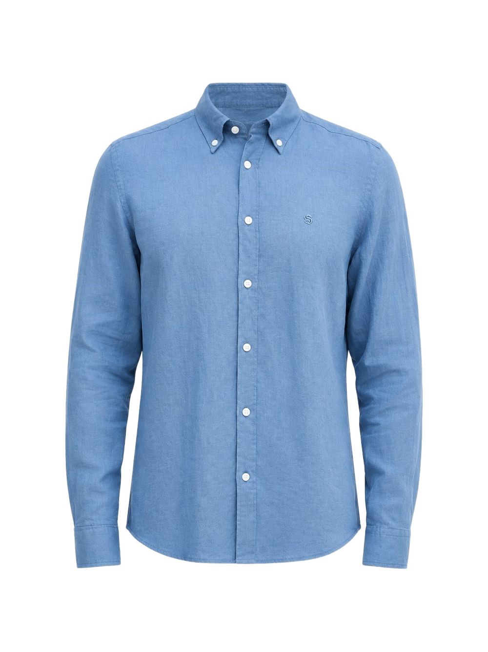 Camicia in cotone con colletto button down 50556077 459 BOSS 
