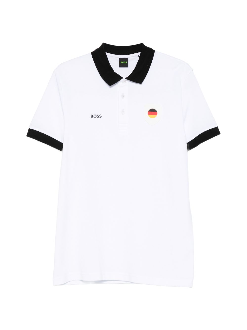 Polo in cotone con colletto bianco 50559263 102 BOSS 