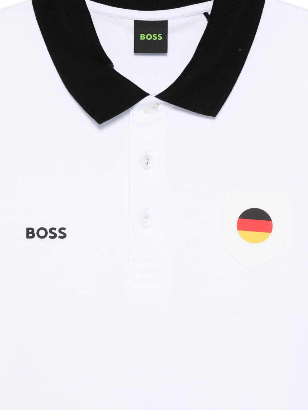 Polo in cotone con colletto bianco 50559263 102 BOSS 