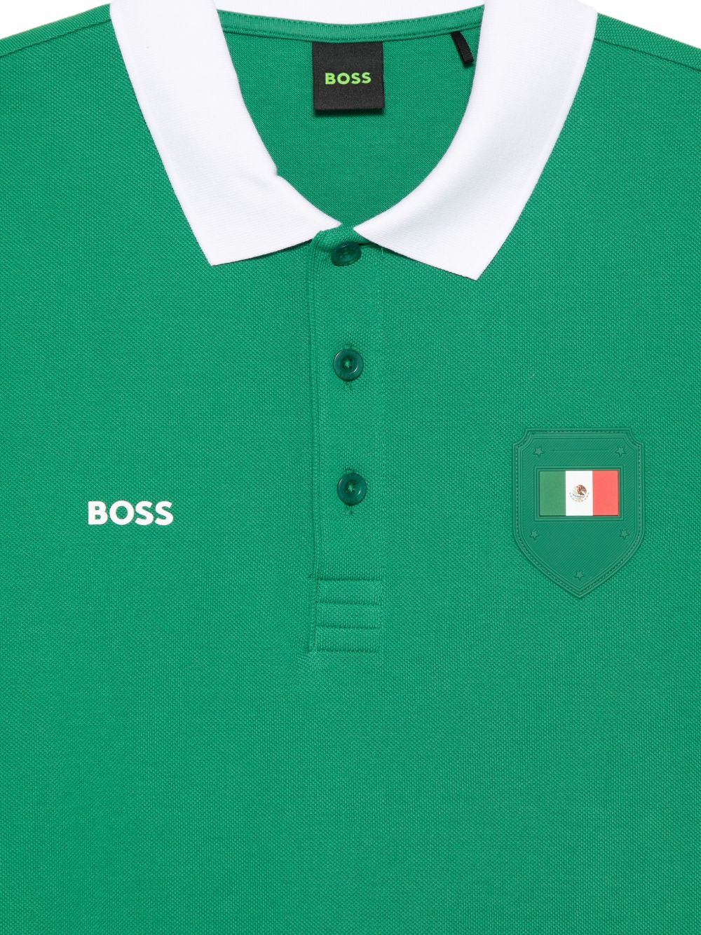Polo in cotone con colletto bianco 50559263 320 BOSS 