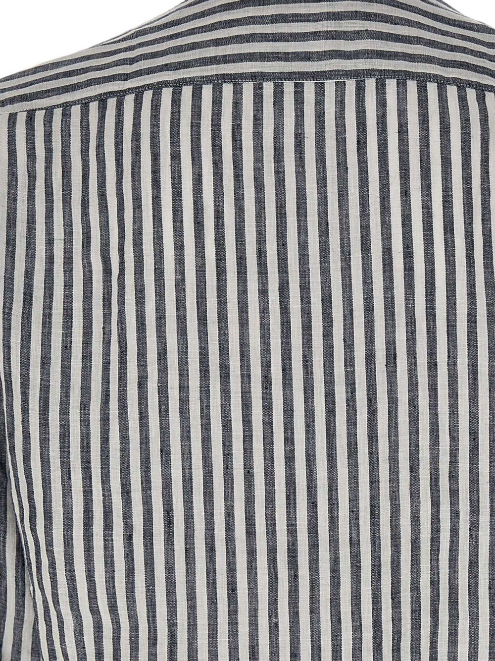 Camicia in lino a righe 50560595 404 BOSS 