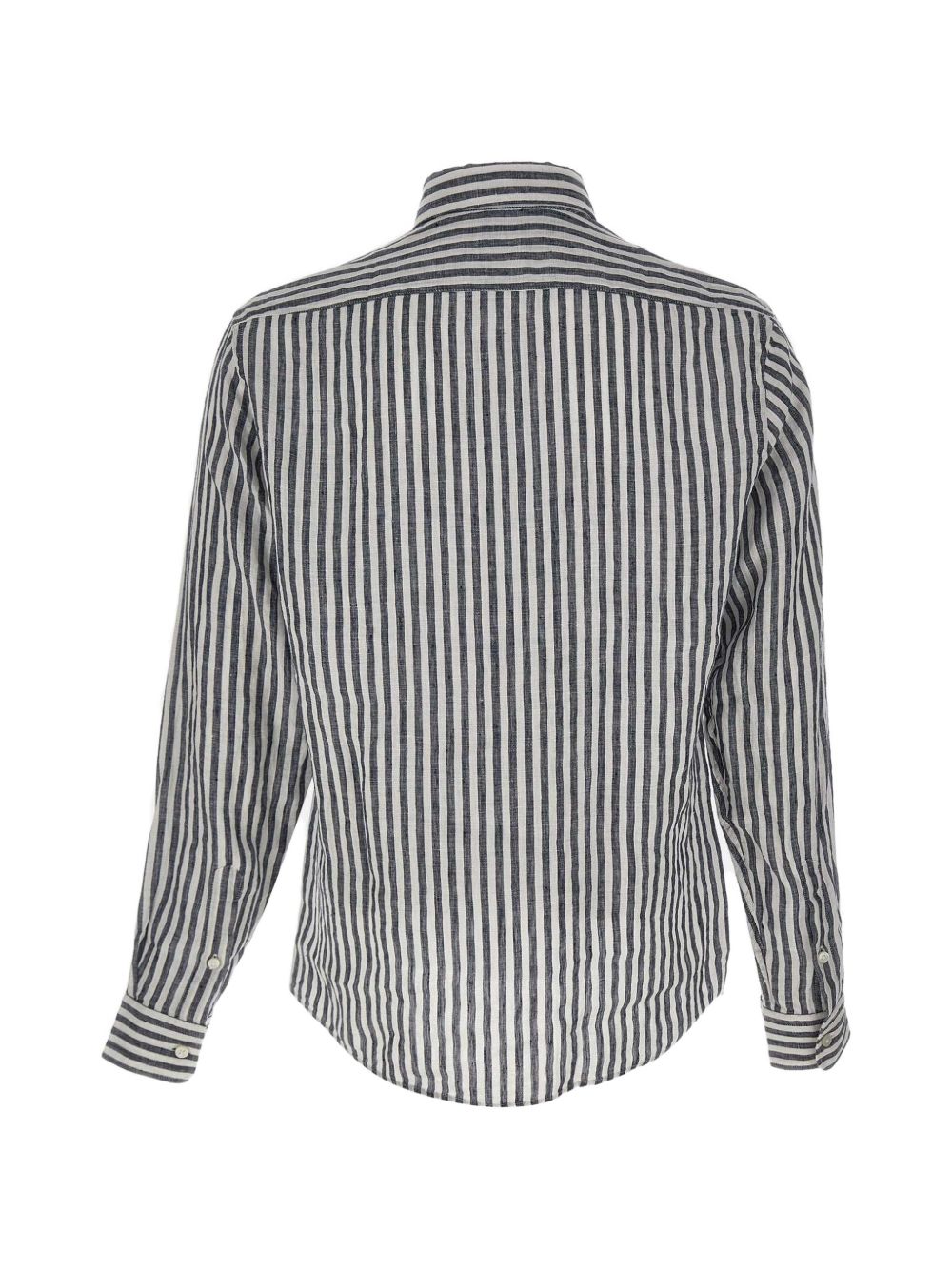 Camicia in lino a righe 50560595 404 BOSS 