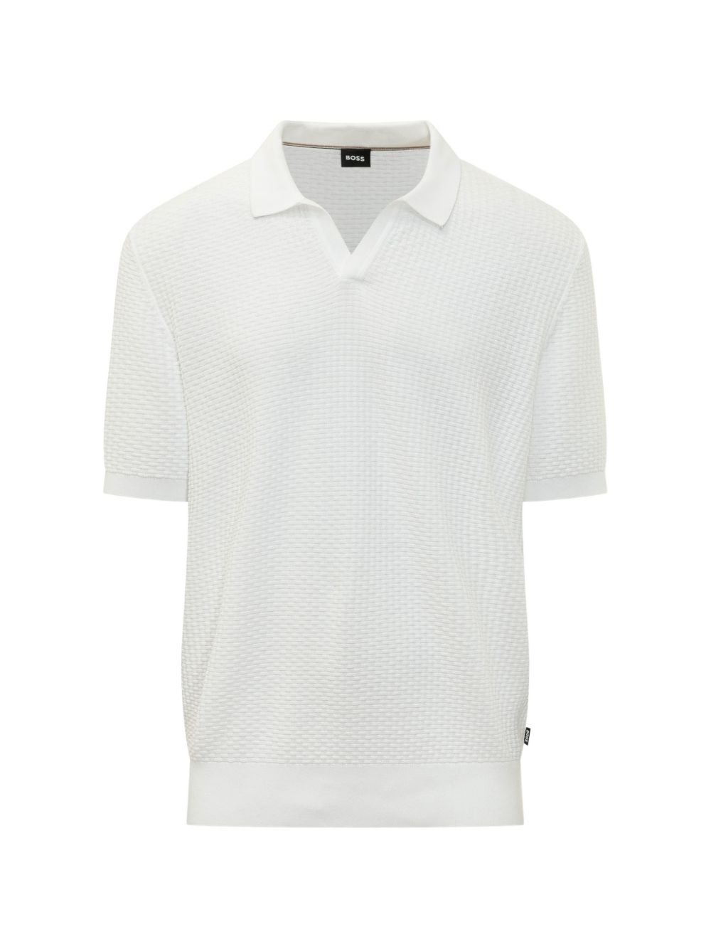 T-shirt in cotone con scollo a V 50561613 100 BOSS 
