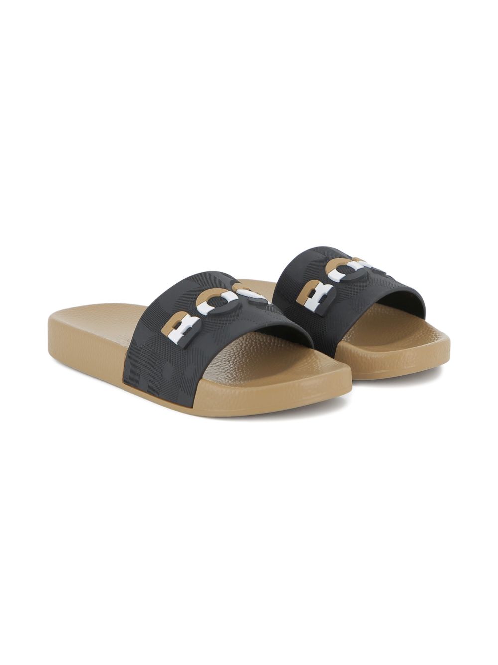 Ciabatte con applicazione logo J52800 09B BOSS KIDSWEAR 