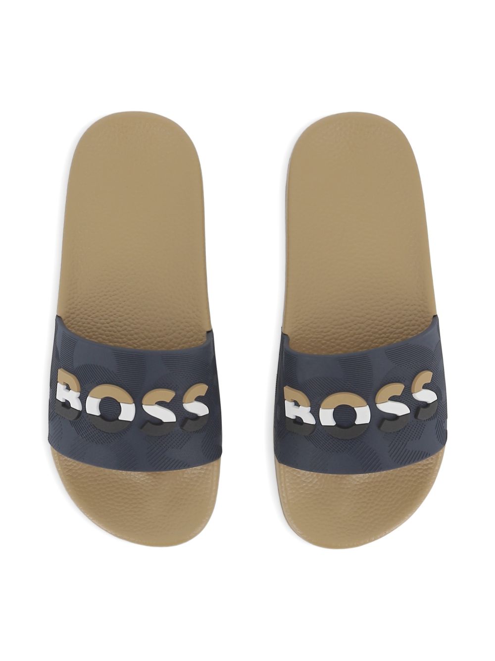 Ciabatte con logo a contrasto J52800 849 BOSS KIDSWEAR 