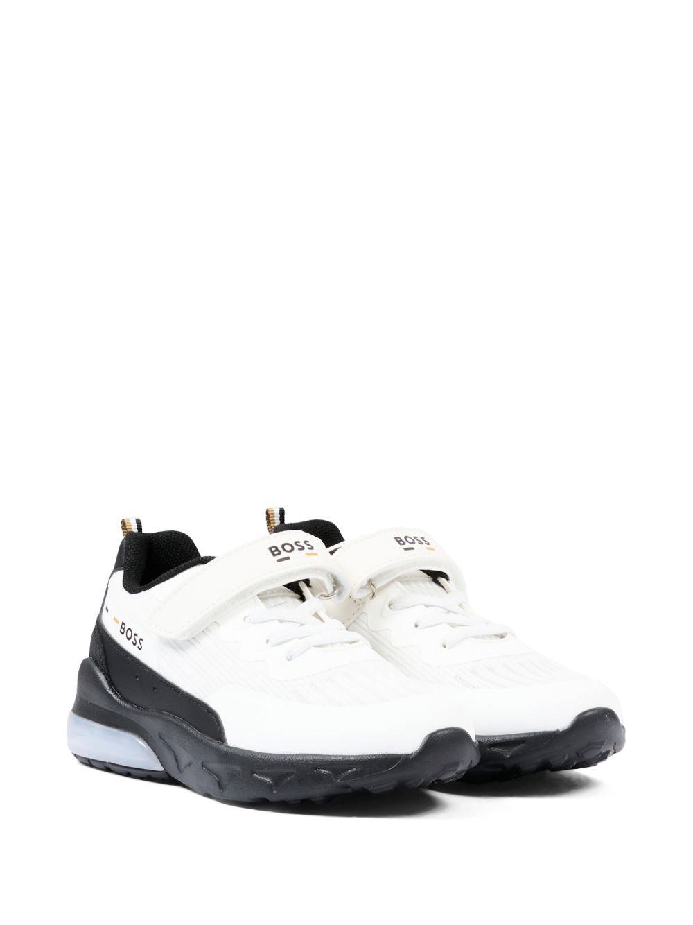 Sneakers in pelle con chiusura a strappo J52830 10P BOSS KIDSWEAR 