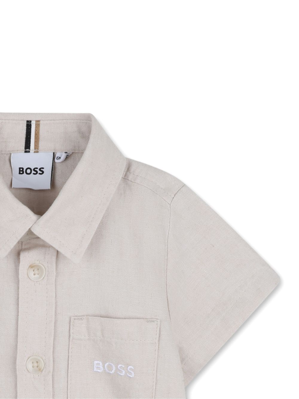 Camicia a maniche corte con bottoni J52843 130 BOSS KIDSWEAR 