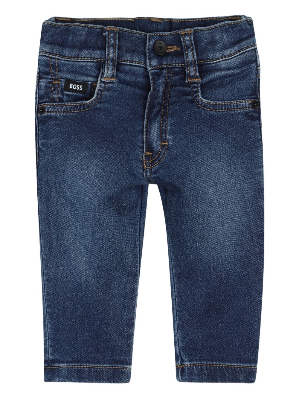 Jeans a vita alta con cinque tasche J52857 Z78 BOSS KIDSWEAR 