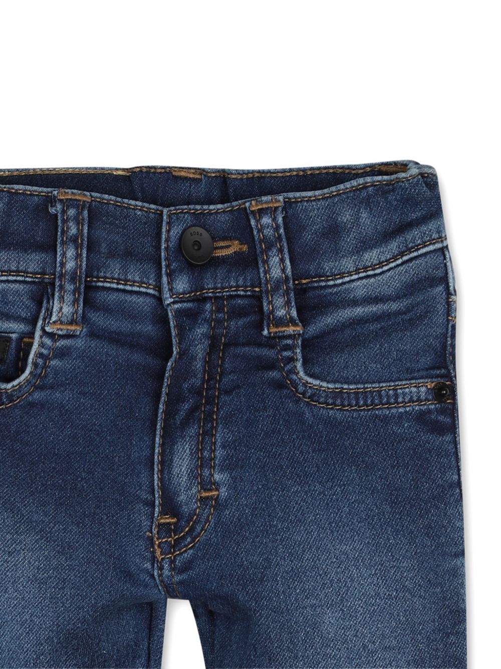 Jeans a vita alta con cinque tasche J52857 Z78 BOSS KIDSWEAR 