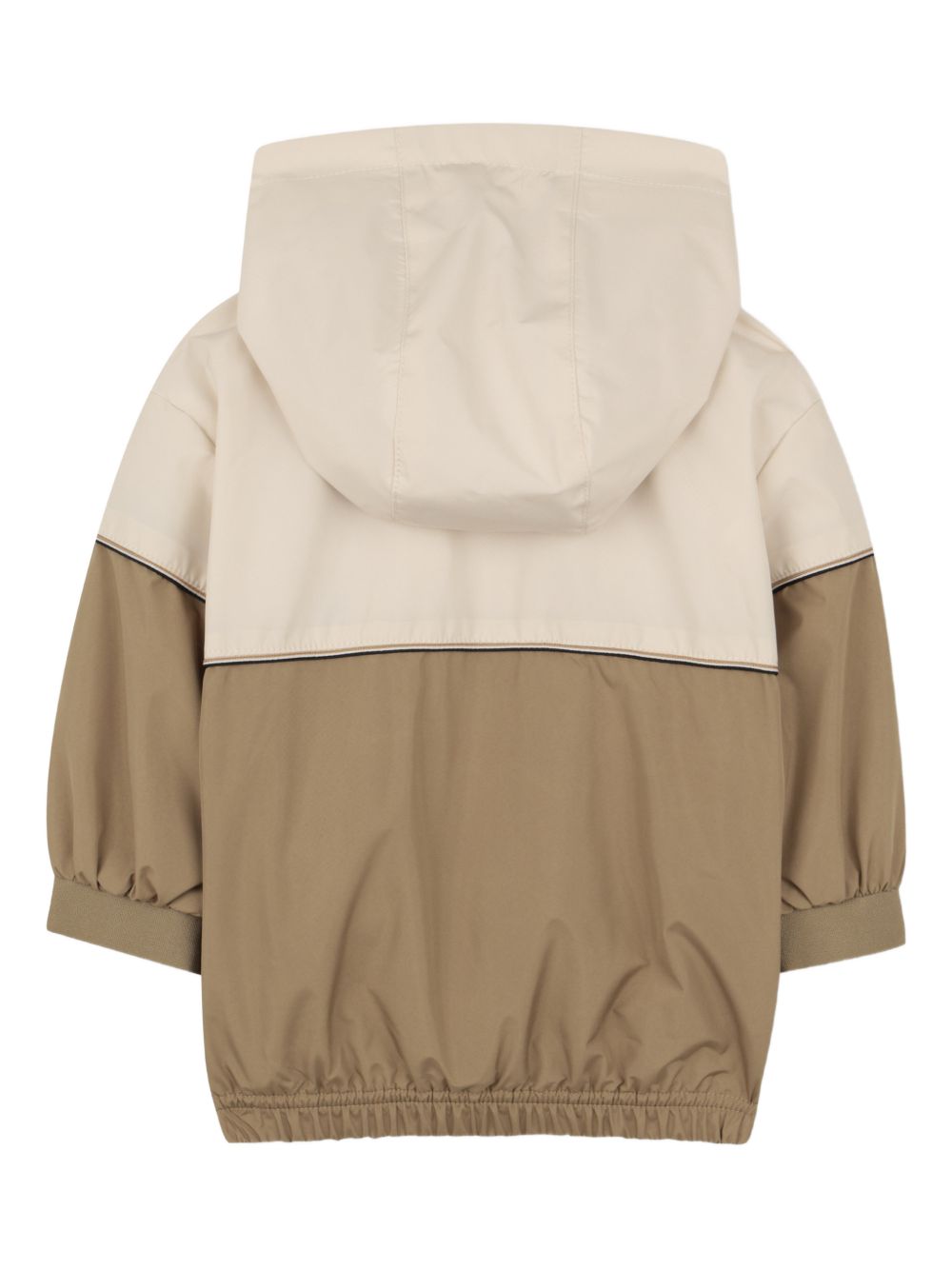 Giacca a vento con cappuccio colorblock J52860 295 BOSS KIDSWEAR 