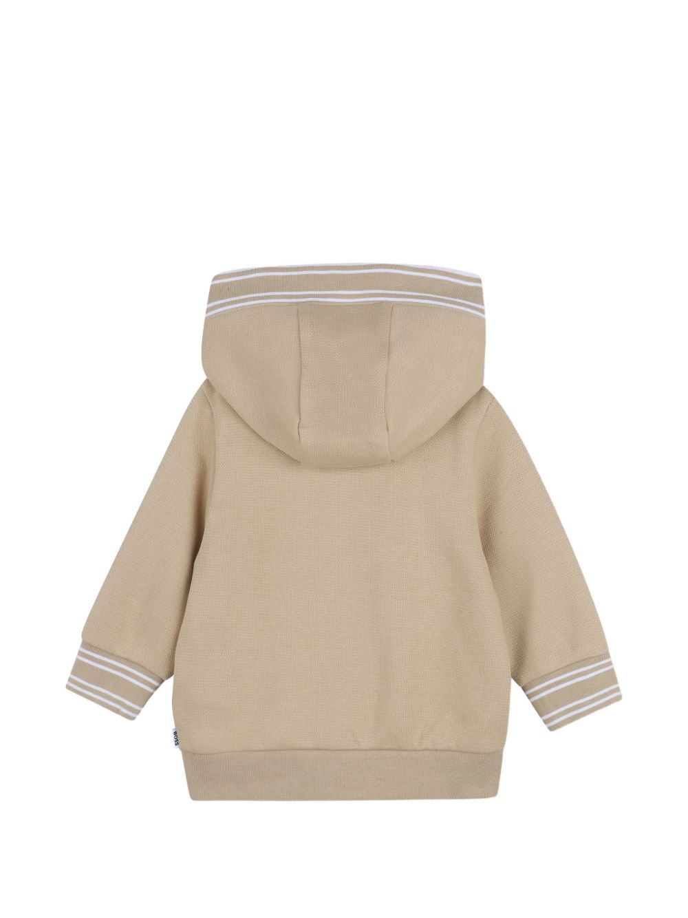 Felpa con zip e cappuccio sabbia J52869 249 BOSS KIDSWEAR 