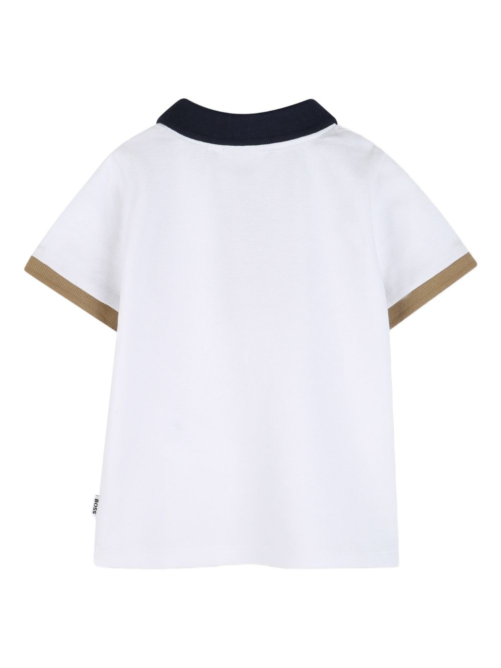 Polo in cotone con colletto a contrasto J52878 10P BOSS KIDSWEAR 