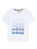 T-shirt con stampa logo degradé
