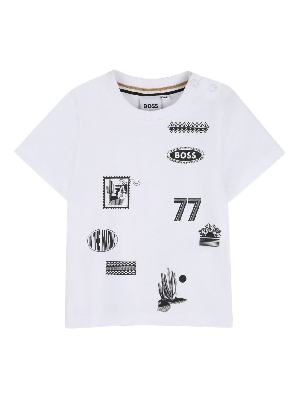 T-shirt con stampe grafiche J52890 10P BOSS KIDSWEAR 