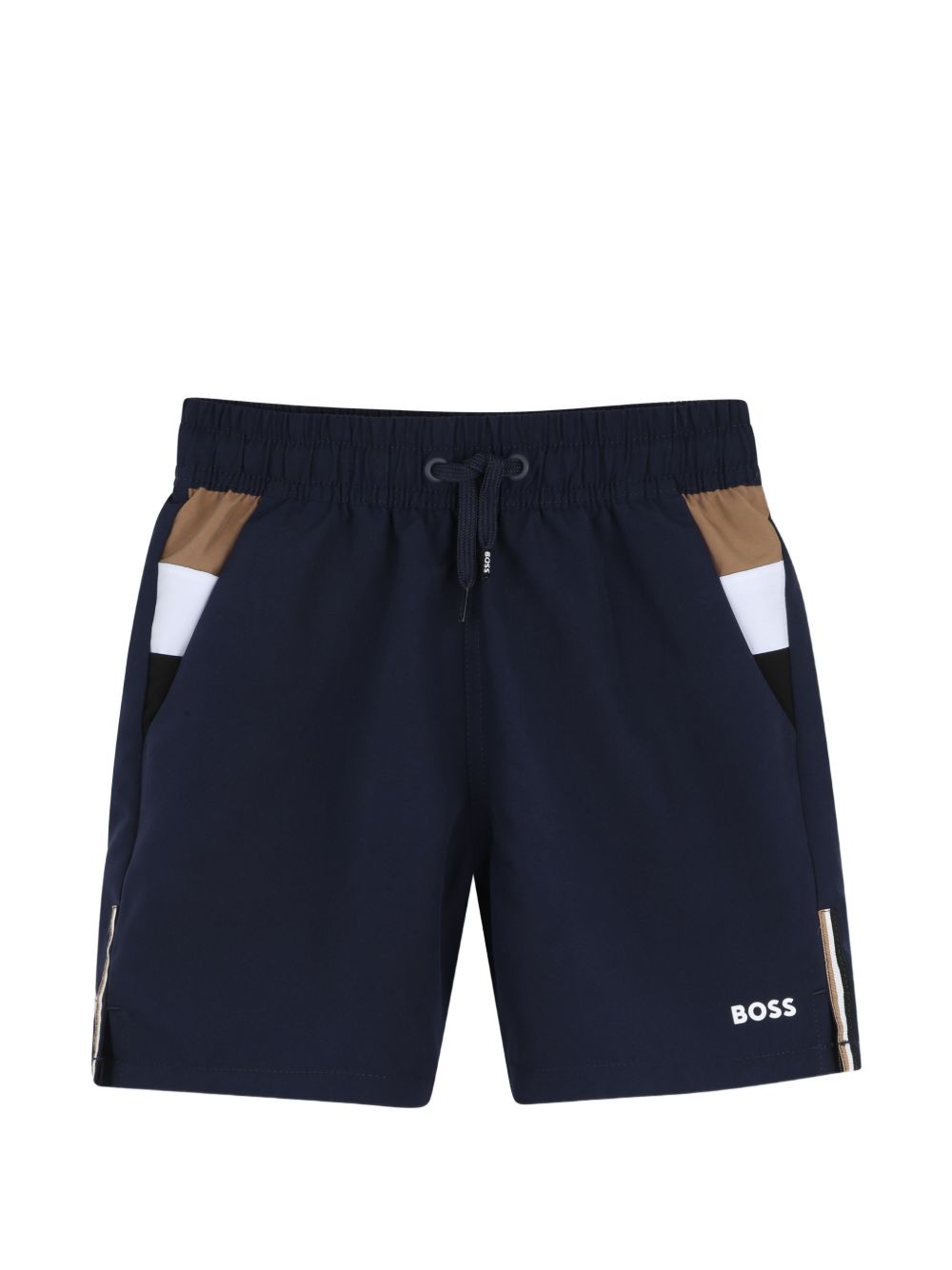 Boxer da mare con inserti a contrasto J52898 849 BOSS KIDSWEAR 