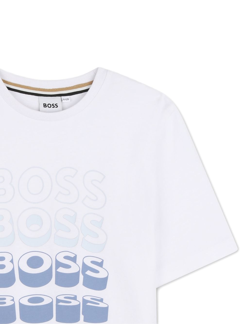 T-shirt in cotone con stampa logo J52982 10P BOSS KIDSWEAR 