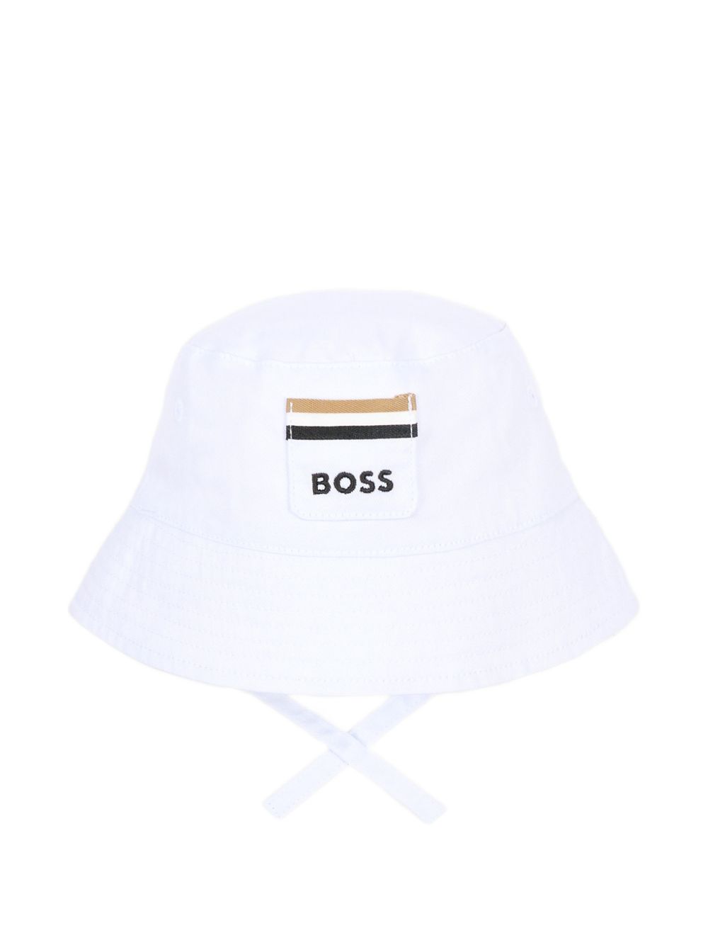 Cappello cloche in cotone con lacci J53103 10P BOSS KIDSWEAR 