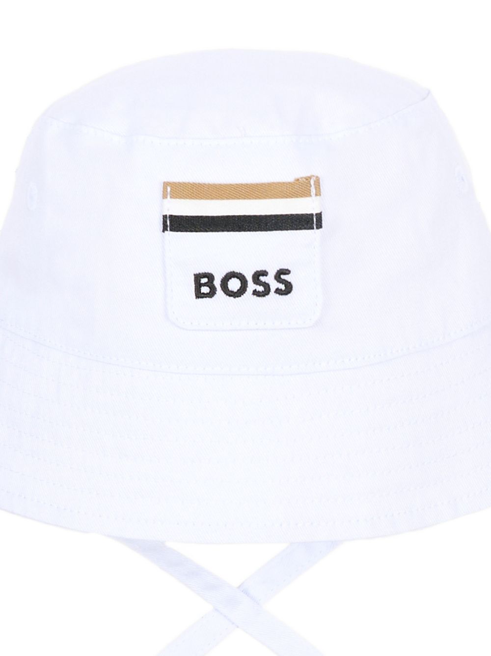 Cappello cloche in cotone con lacci J53103 10P BOSS KIDSWEAR 