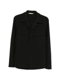 Giacca camicia in lana e poliestere