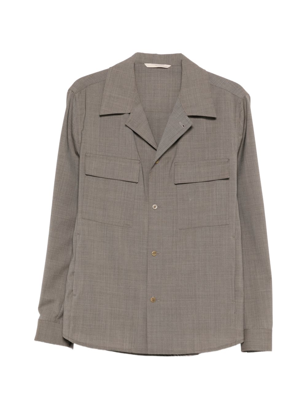 Giacca camicia in lana con tasche sul petto JOHN300082 00036 BRIGLIA 