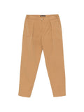 Pantaloni con doppie pinces cognac