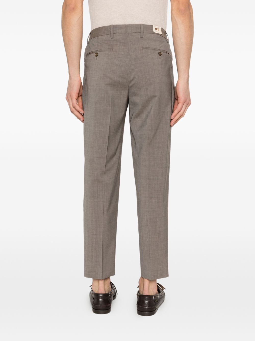 Pantaloni in lana vergine con pieghe PORTOBELLOS300082 00036 BRIGLIA 