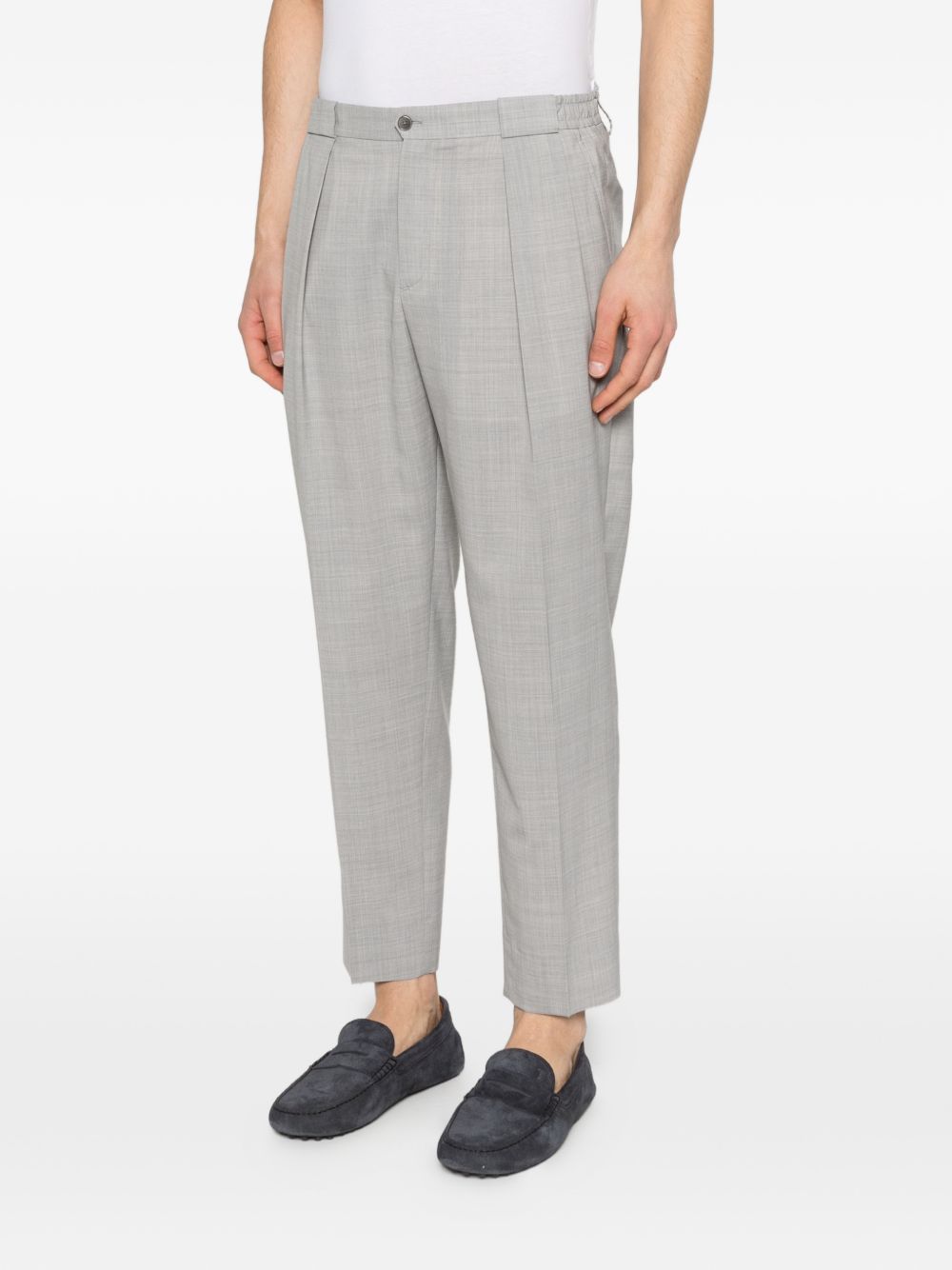 Pantaloni in lana vergine con pieghe PORTOBELLOS300082 00040 BRIGLIA 
