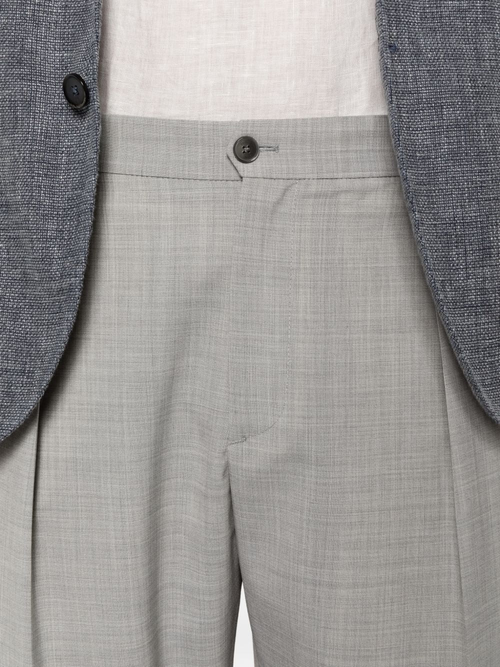 Pantaloni in lana vergine con pieghe PORTOBELLOS300082 00040 BRIGLIA 