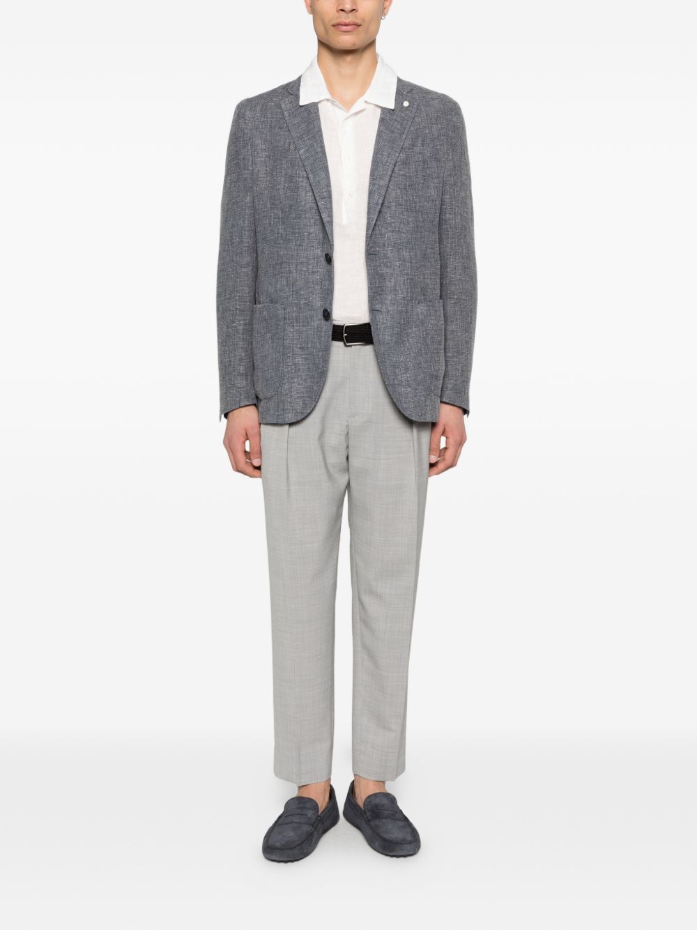 Pantaloni in lana vergine con pieghe PORTOBELLOS300082 00040 BRIGLIA 
