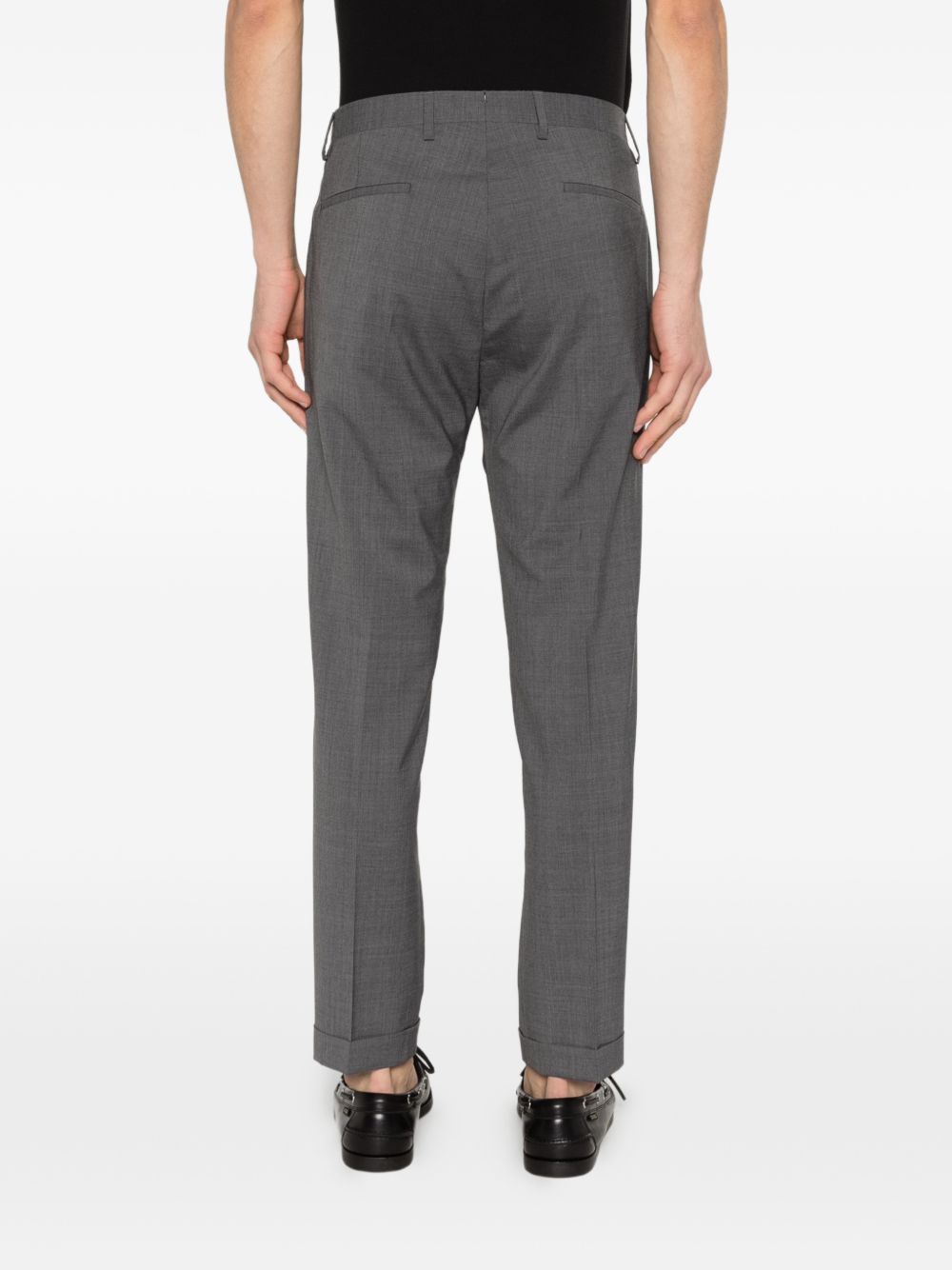 Pantaloni in lana con pieghe frontali TIBERIOS300082 00080 BRIGLIA 