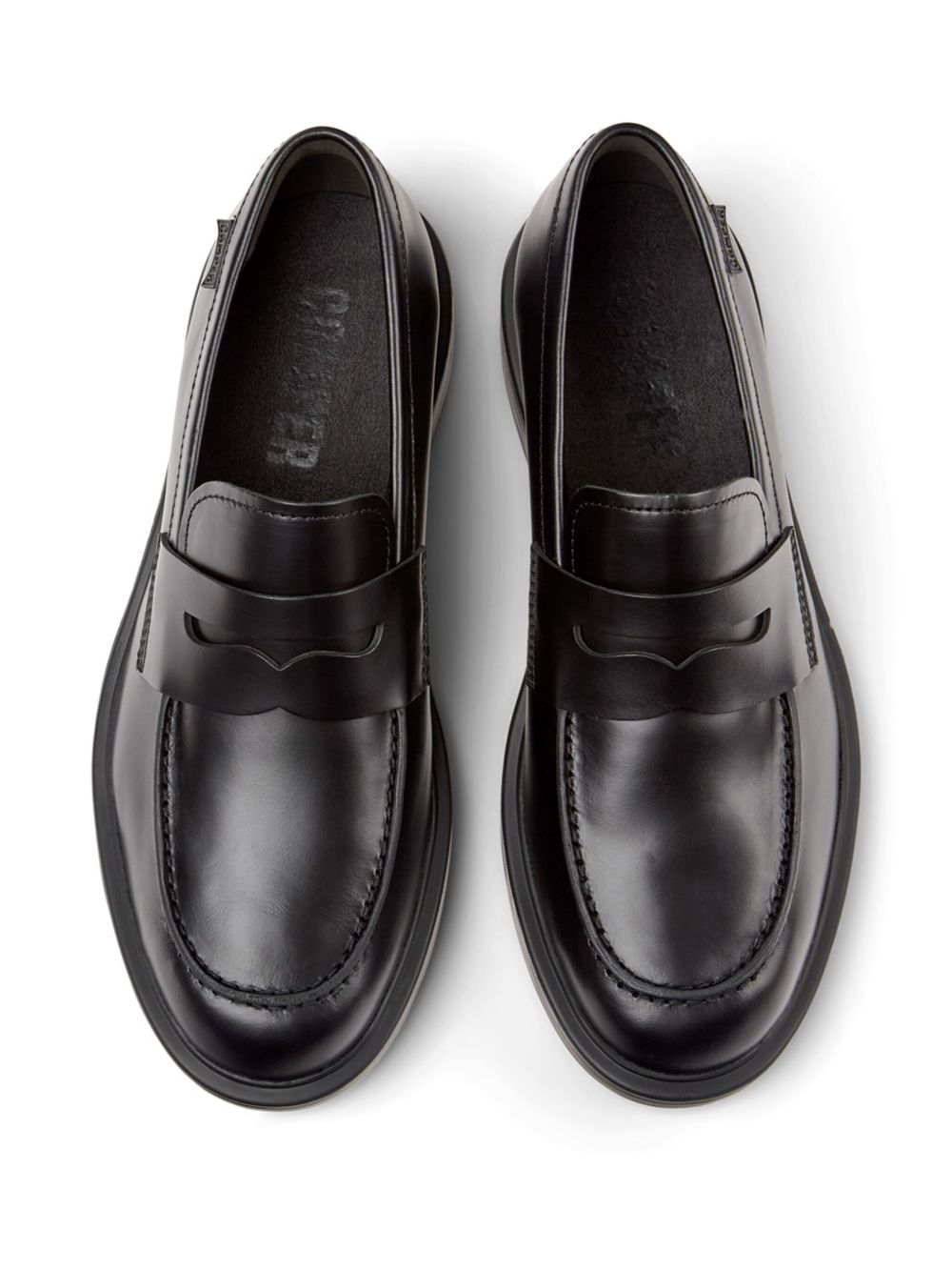 Mocassini in pelle con suola platform K101045 001 CAMPER 