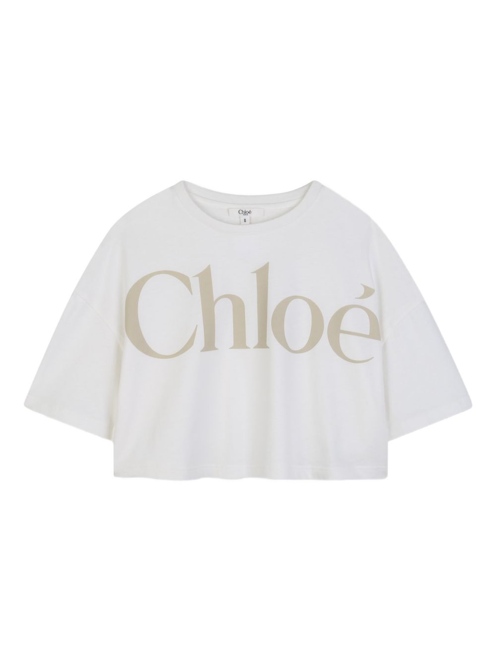 T-shirt in cotone crop C20859 117 CHLOE KIDS 