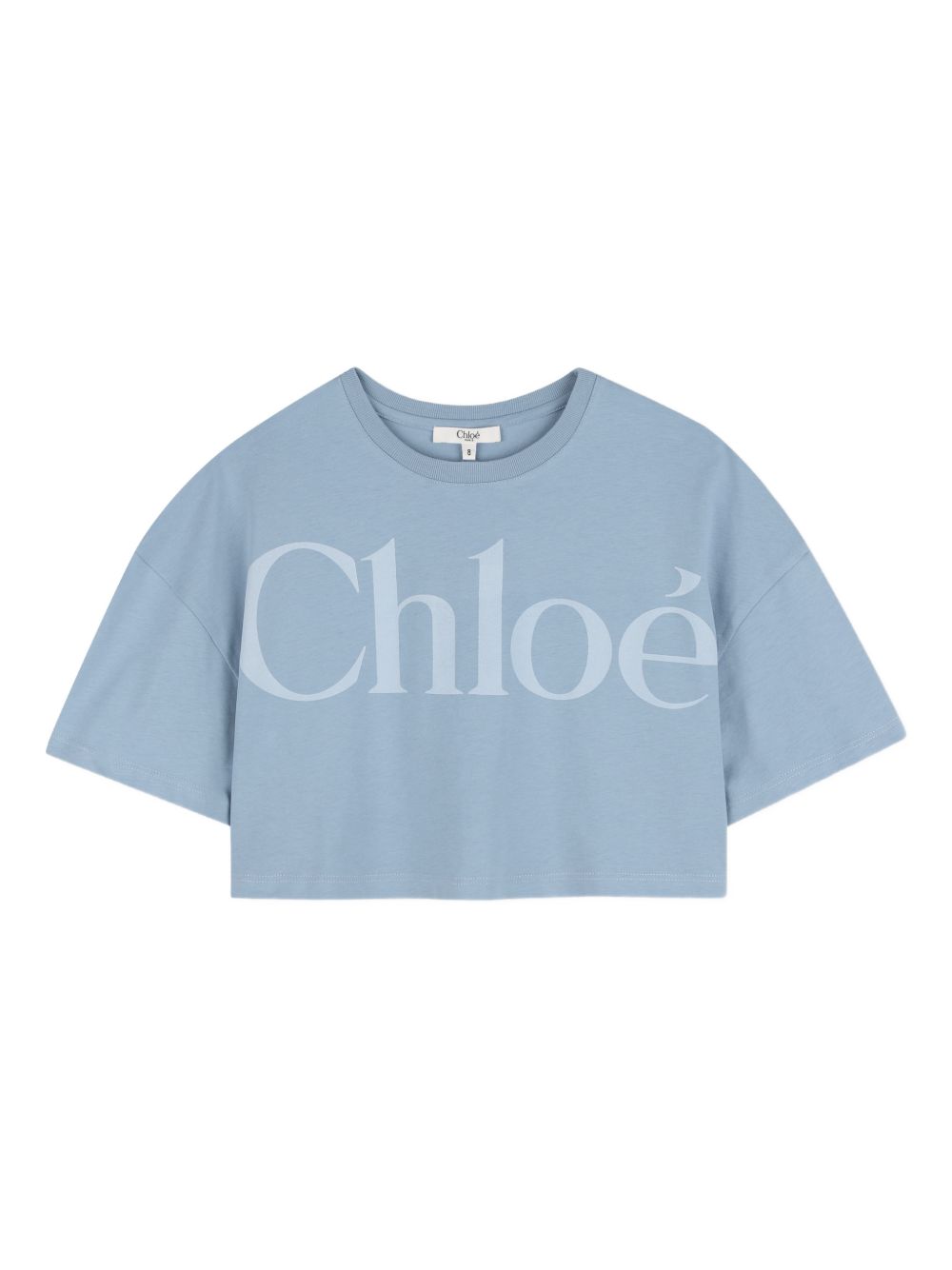 T-shirt in cotone crop C20859 821 CHLOE KIDS 