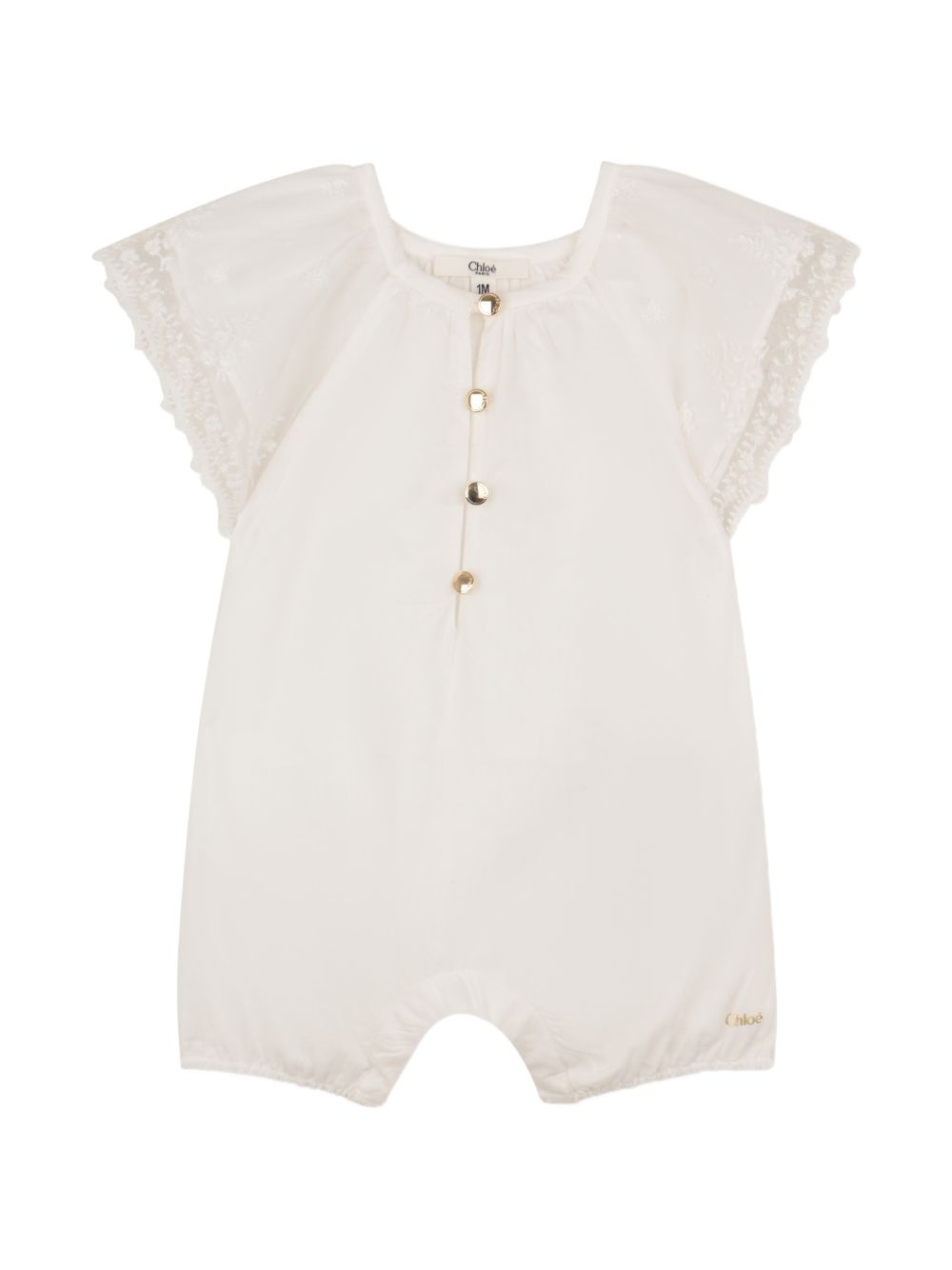 Set tutina e fascia con pizzo panna C20928 117 CHLOE KIDS 
