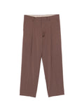 Pantaloni a pieghe in lana vergine