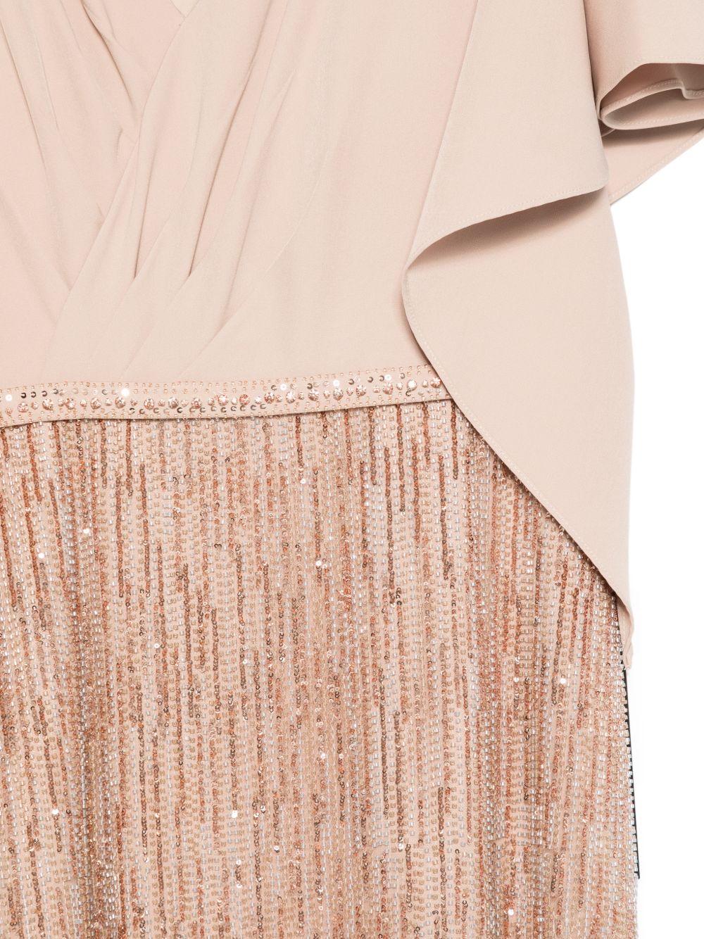 Abito lungo con paillettes scollo a V 1G2H3PED00220 ALMENDRA COUTURE CLUB 