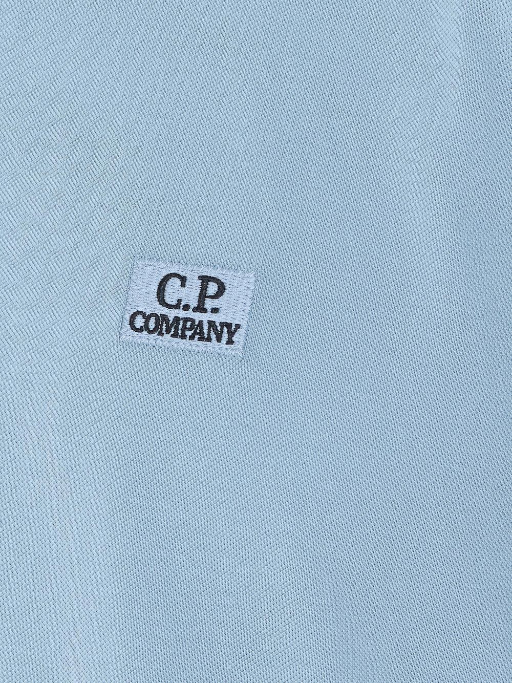 Polo in cotone con logo ricamato 20CMPL721A005263W 809 CP COMPANY 