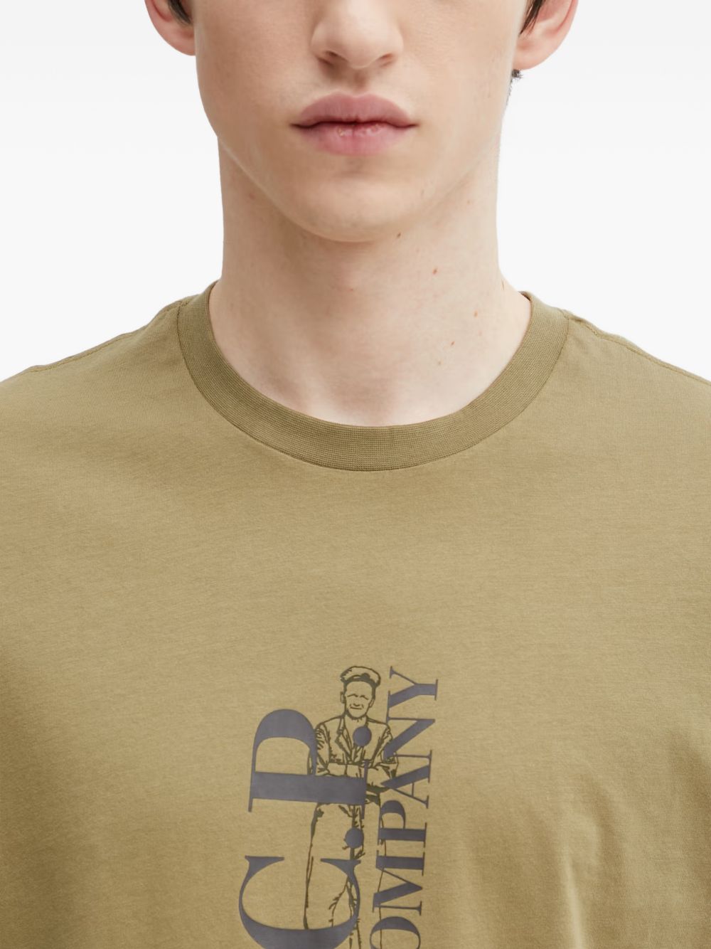 T-shirt con stampa logo 20CMTS084A005100W 644 CP COMPANY 