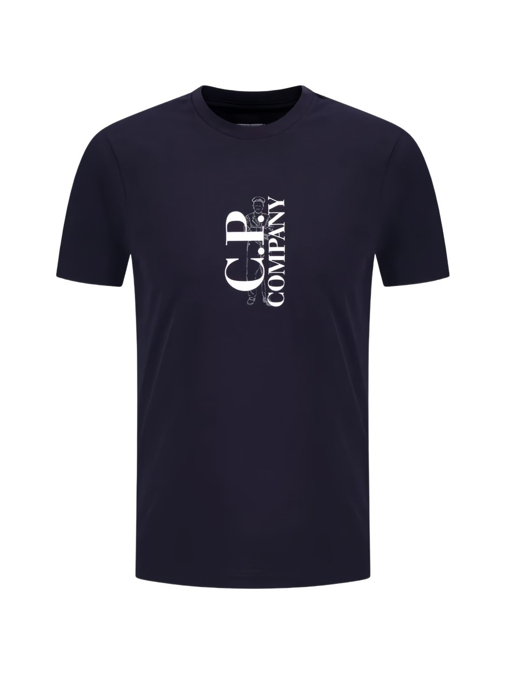 T-shirt girocollo con logo centrale 20CMTS084A005100W 888 CP COMPANY 