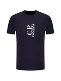 T-shirt girocollo con logo centrale