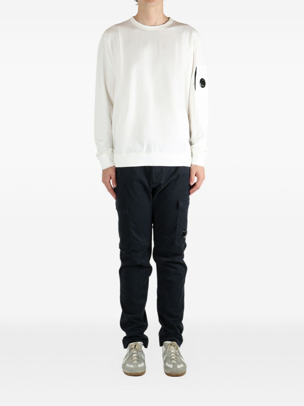 Felpa in cotone con collo girocollo RCCMSS711A002246G 103 CP COMPANY 