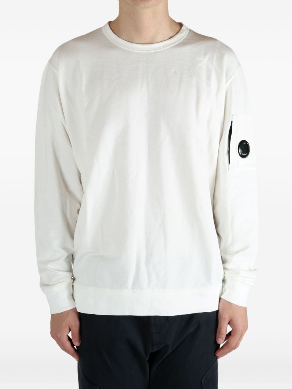 Felpa in cotone con collo girocollo RCCMSS711A002246G 103 CP COMPANY 