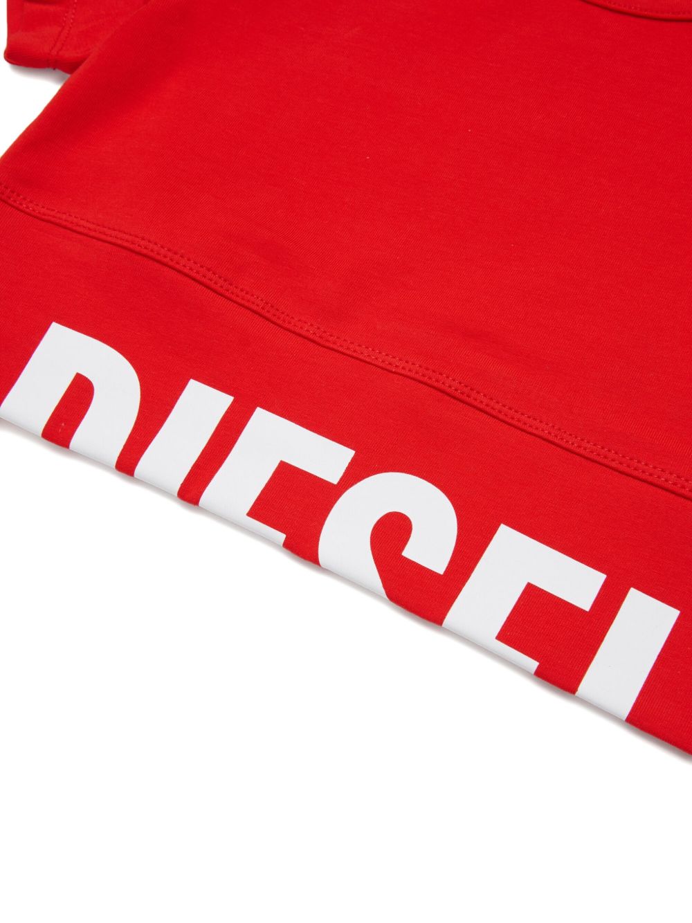 T-shirt in cotone con logo a orlo J02581KYA0L K405 DIESEL KIDS 